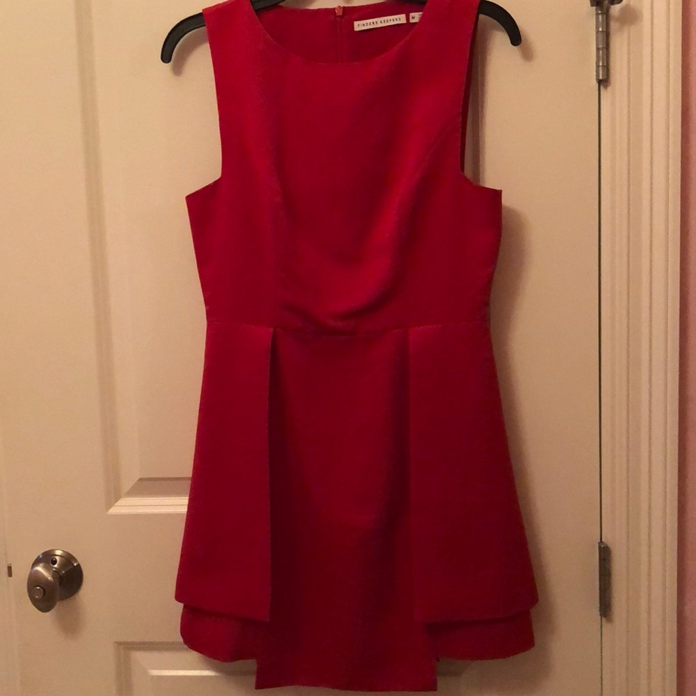 Finders Keepers Frame asymmetrical red mini dress - Picture 3 of 11